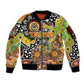 Personalised Tigers NRL Celebrating 50 Years of Naidoc Sleeve Zip Bomber Jacket NAIDOC Week 2025 Aboriginal