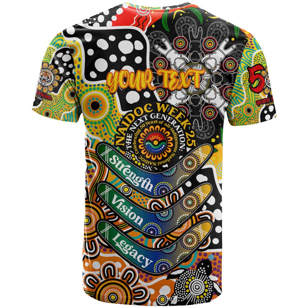 Personalised Tigers NRL Celebrating 50 Years of Naidoc T Shirt NAIDOC Week 2025 Aboriginal