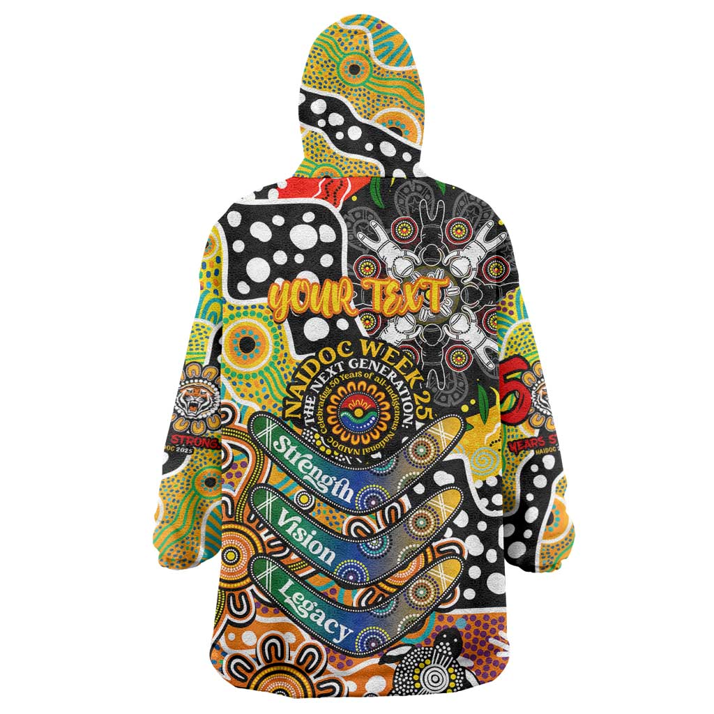 Personalised Tigers NRL Celebrating 50 Years of Naidoc Wearable Blanket Hoodie NAIDOC Week 2025 Aboriginal