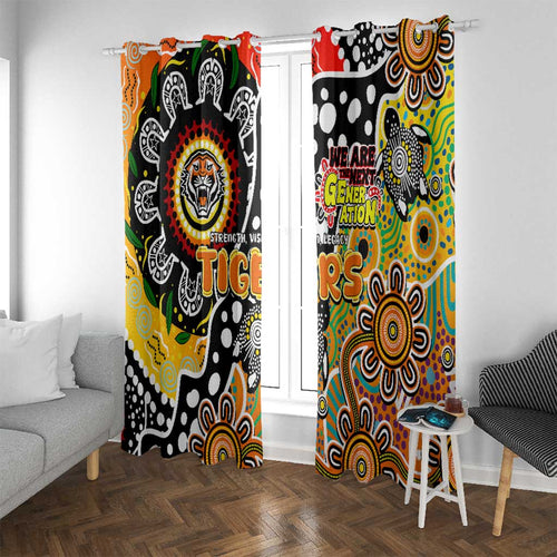 Tigers NRL Celebrating 50 Years of Naidoc Window Curtain NAIDOC Week 2025 Aboriginal