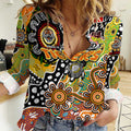 Personalised Tigers NRL Celebrating 50 Years of Naidoc Women Casual Shirt NAIDOC Week 2025 Aboriginal