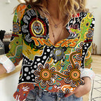 Personalised Tigers NRL Celebrating 50 Years of Naidoc Women Casual Shirt NAIDOC Week 2025 Aboriginal