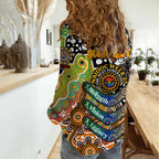 Personalised Tigers NRL Celebrating 50 Years of Naidoc Women Casual Shirt NAIDOC Week 2025 Aboriginal