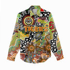 Personalised Tigers NRL Celebrating 50 Years of Naidoc Women Casual Shirt NAIDOC Week 2025 Aboriginal