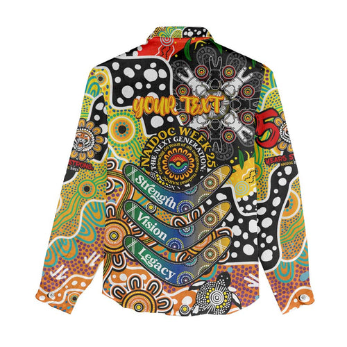 Personalised Tigers NRL Celebrating 50 Years of Naidoc Women Casual Shirt NAIDOC Week 2025 Aboriginal