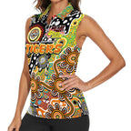 Personalised Tigers NRL Celebrating 50 Years of Naidoc Women Sleeveless Polo Shirt NAIDOC Week 2025 Aboriginal