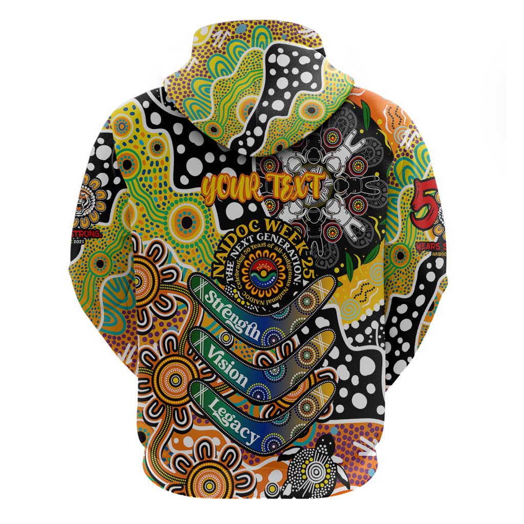 Personalised Tigers NRL Celebrating 50 Years of Naidoc Zip Hoodie NAIDOC Week 2025 Aboriginal