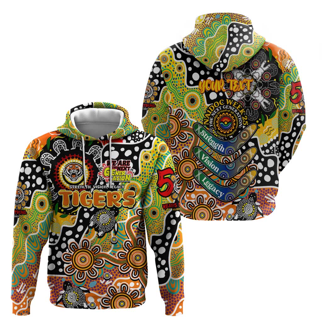 Personalised Tigers NRL Celebrating 50 Years of Naidoc Zip Hoodie NAIDOC Week 2025 Aboriginal