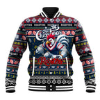 Personalized Roosters Rugby Xmas Baseball Jacket Australia NRL Mascot