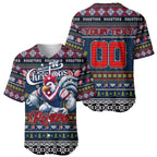 Personalized Roosters Rugby Xmas Baseball Jersey Australia NRL Mascot