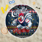 Roosters Rugby Xmas Beach Blanket Australia NRL Mascot