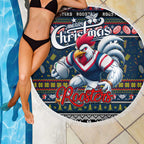 Roosters Rugby Xmas Beach Blanket Australia NRL Mascot