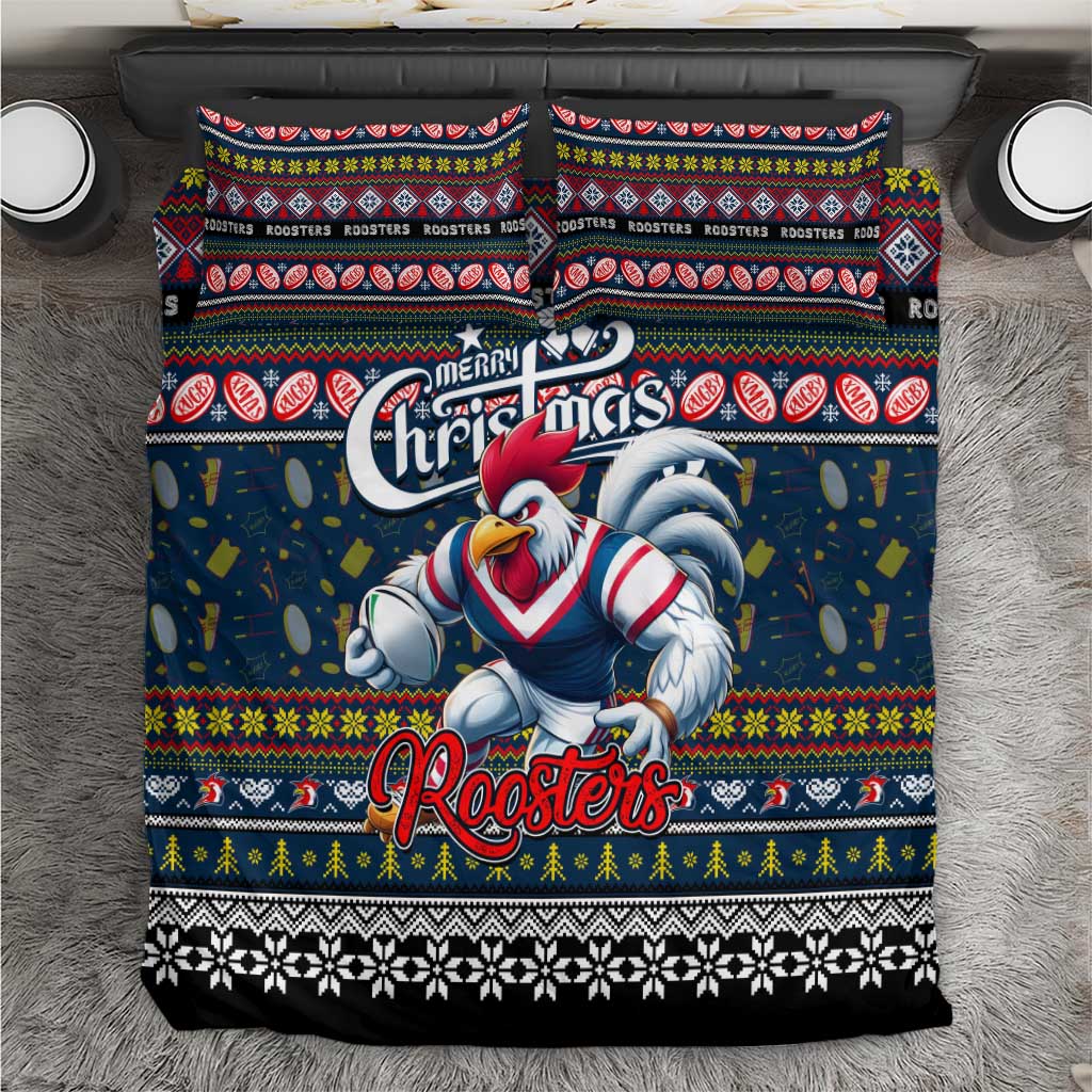 Roosters Rugby Xmas Bedding Set Australia NRL Mascot