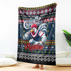 Roosters Rugby Xmas Blanket Australia NRL Mascot