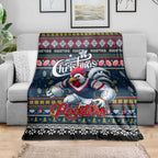 Roosters Rugby Xmas Blanket Australia NRL Mascot