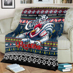 Roosters Rugby Xmas Blanket Australia NRL Mascot