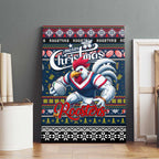 Roosters Rugby Xmas Canvas Wall Art Australia NRL Mascot