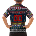 Personalized Roosters Rugby Xmas Family Matching Mermaid Dress and Hawaiian Shirt Australia NRL Mascot