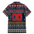 Personalized Roosters Rugby Xmas Family Matching Mermaid Dress and Hawaiian Shirt Australia NRL Mascot