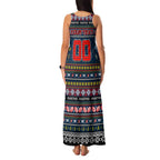 Personalized Roosters Rugby Xmas Family Matching Tank Maxi Dress and Hawaiian Shirt Australia NRL Mascot