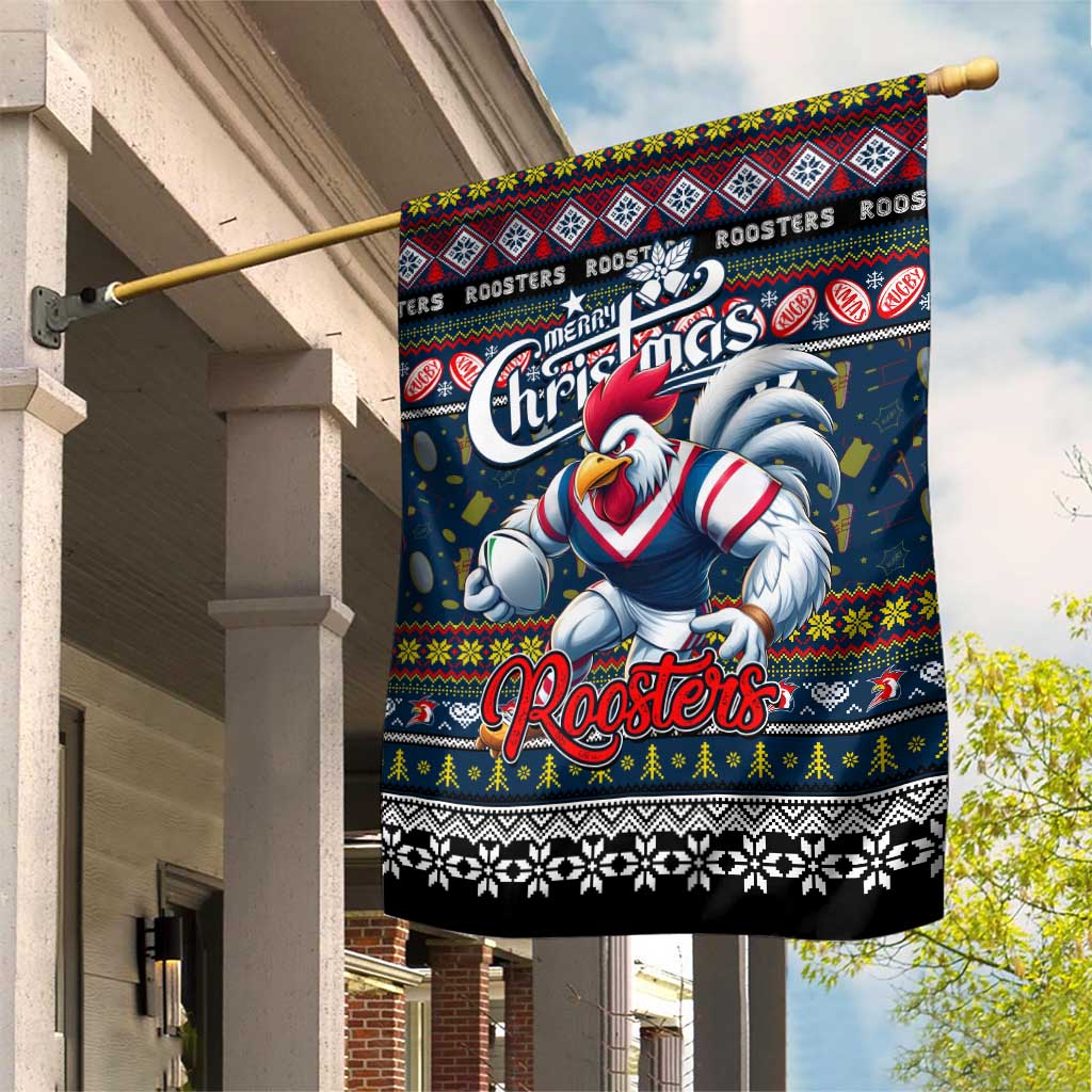 Roosters Rugby Xmas Garden Flag Australia NRL Mascot