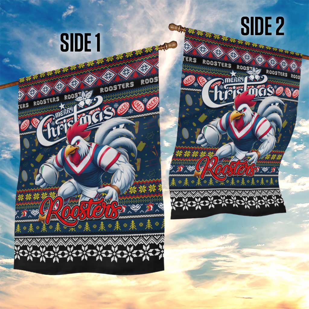 Roosters Rugby Xmas Garden Flag Australia NRL Mascot