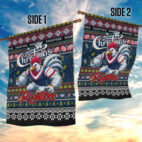 Roosters Rugby Xmas Garden Flag Australia NRL Mascot