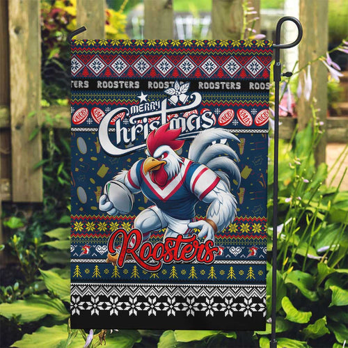 Roosters Rugby Xmas Garden Flag Australia NRL Mascot