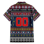 Personalized Roosters Rugby Xmas Hawaiian Shirt Australia NRL Mascot