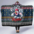 Roosters Rugby Xmas Hooded Blanket Australia NRL Mascot