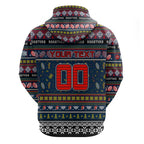 Personalized Roosters Rugby Xmas Hoodie Australia NRL Mascot