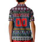 Personalized Roosters Rugby Xmas Kid Polo Shirt Australia NRL Mascot