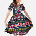 Personalized Roosters Rugby Xmas Kid Short Sleeve Dress Australia NRL Mascot