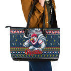 Roosters Rugby Xmas Leather Tote Bag Australia NRL Mascot
