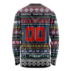 Personalized Roosters Rugby Xmas Long Sleeve Shirt Australia NRL Mascot