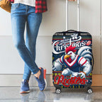 Roosters Rugby Xmas Luggage Cover Australia NRL Mascot