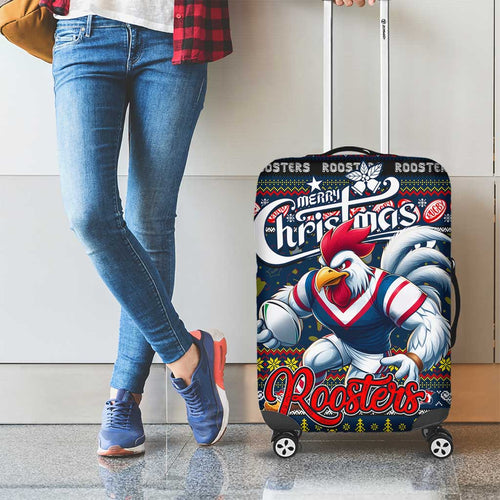 Roosters Rugby Xmas Luggage Cover Australia NRL Mascot
