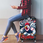 Roosters Rugby Xmas Luggage Cover Australia NRL Mascot