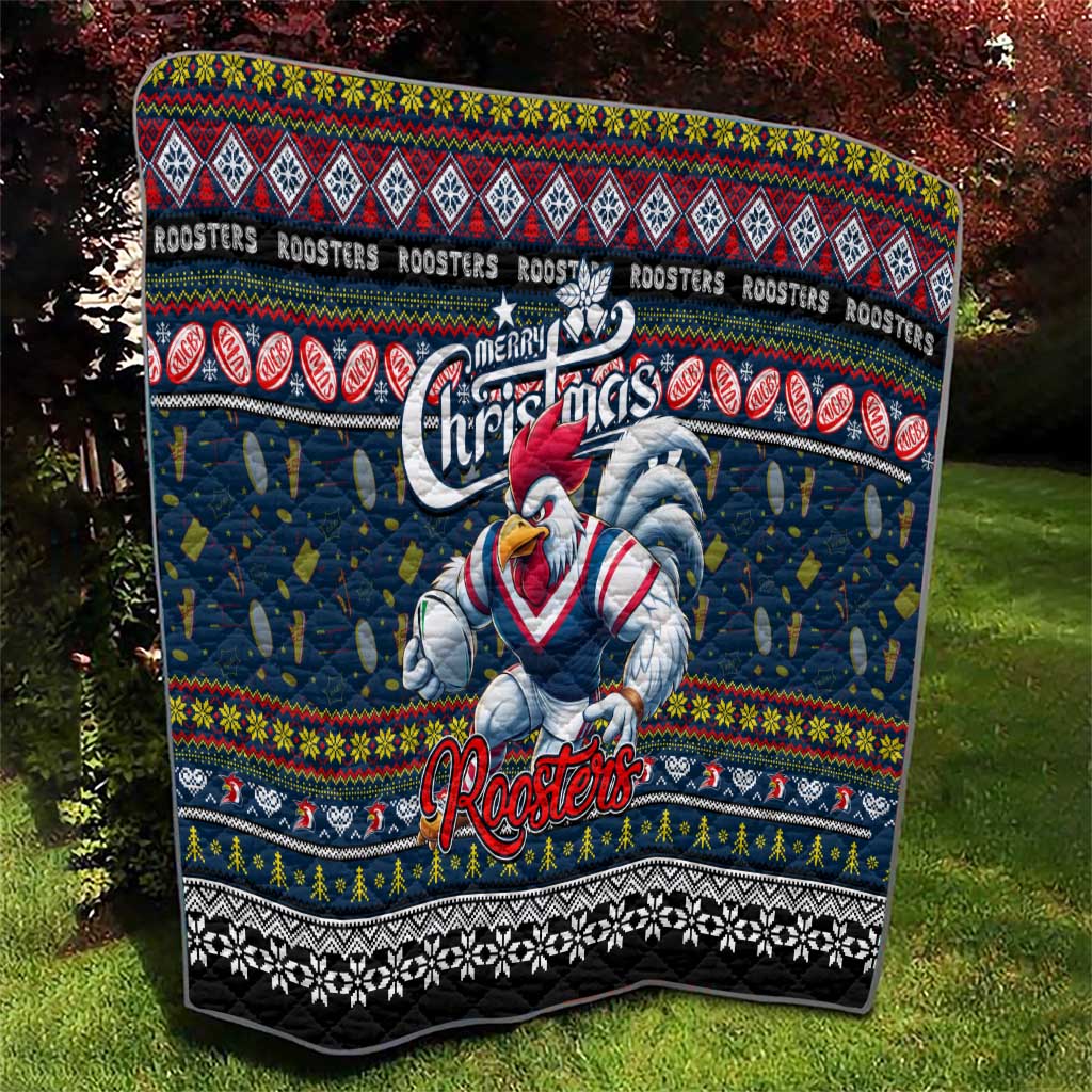 Roosters Rugby Xmas Quilt Australia NRL Mascot