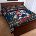 Roosters Rugby Xmas Quilt Bed Set Australia NRL Mascot