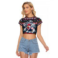Personalized Roosters Rugby Xmas Raglan Cropped T Shirt Australia NRL Mascot