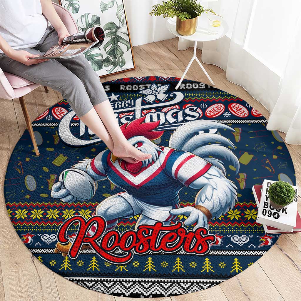 Roosters Rugby Xmas Round Carpet Australia NRL Mascot
