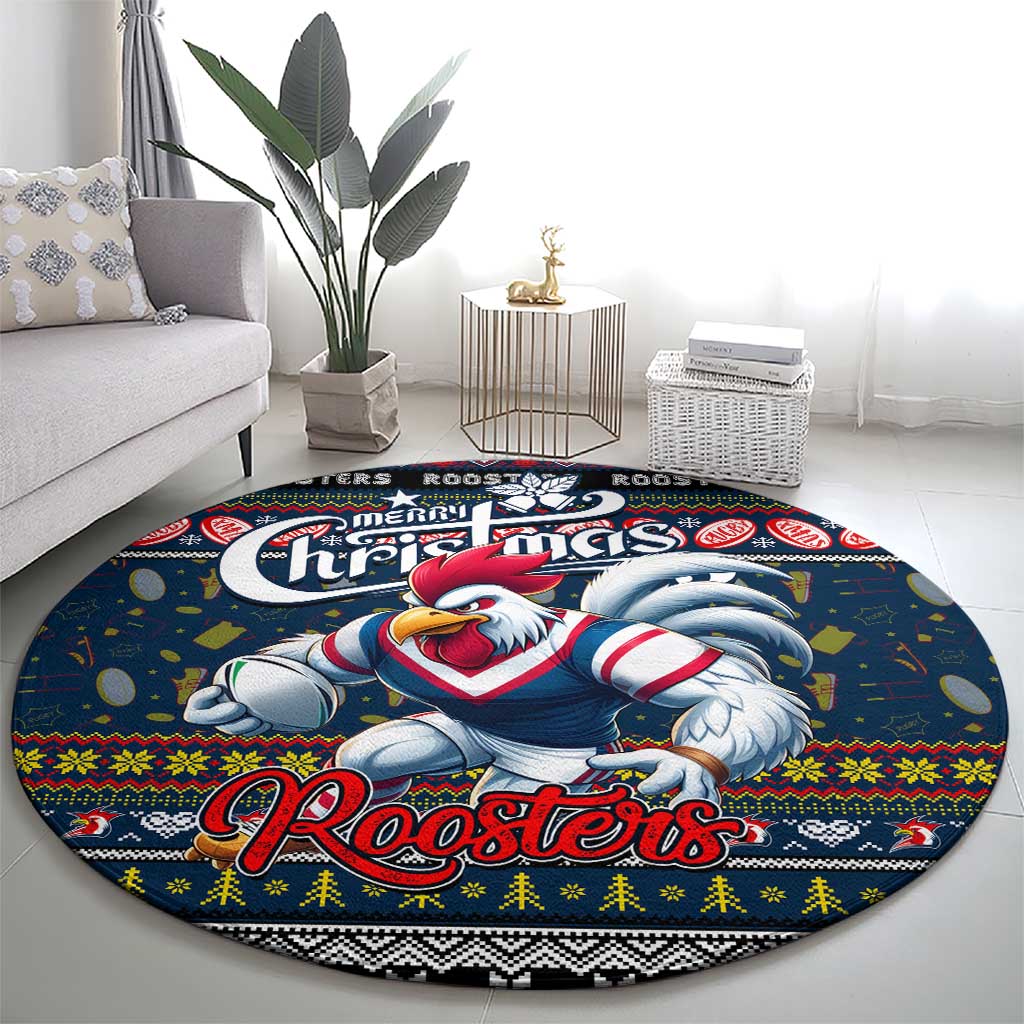 Roosters Rugby Xmas Round Carpet Australia NRL Mascot