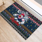 Roosters Rugby Xmas Rubber Doormat Australia NRL Mascot