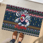 Roosters Rugby Xmas Rubber Doormat Australia NRL Mascot