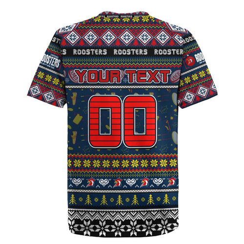 Personalized Roosters Rugby Xmas Rugby Jersey Australia NRL Mascot