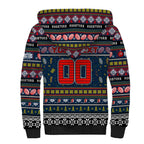 Personalized Roosters Rugby Xmas Sherpa Hoodie Australia NRL Mascot