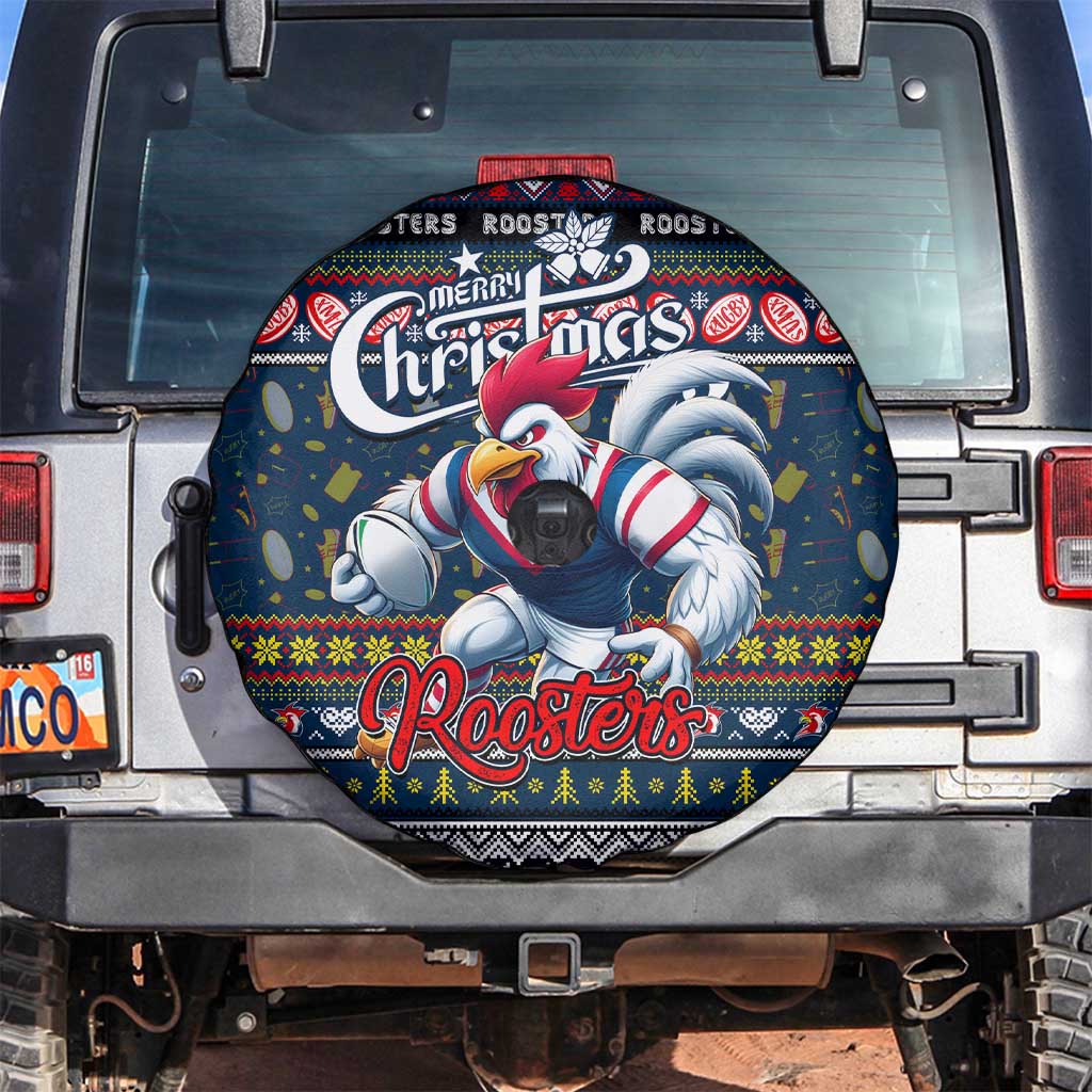 Roosters Rugby Xmas Spare Tire Cover Australia NRL Mascot
