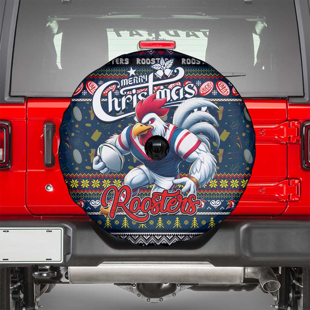 Roosters Rugby Xmas Spare Tire Cover Australia NRL Mascot