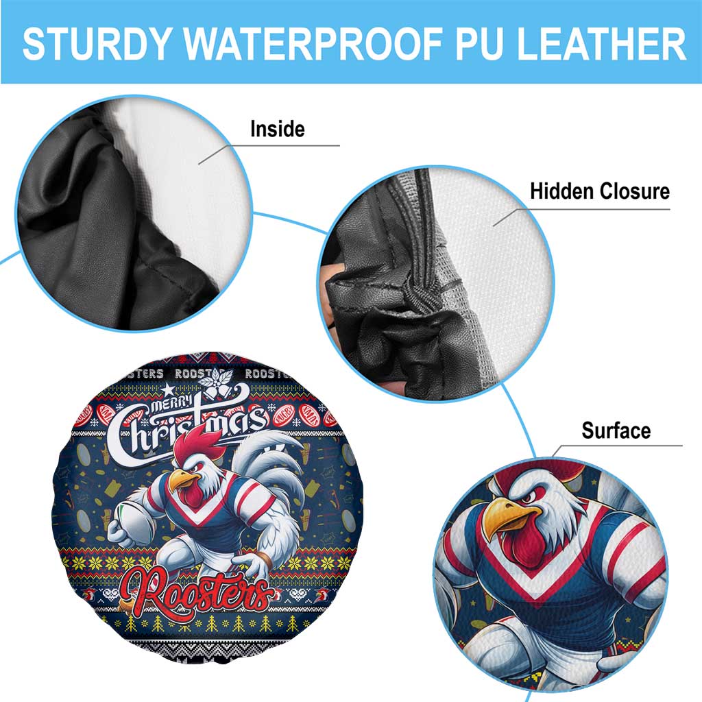 Roosters Rugby Xmas Spare Tire Cover Australia NRL Mascot